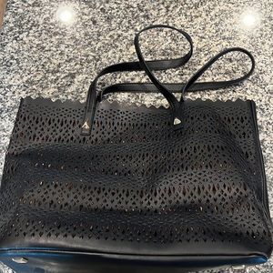 Black and brown tote